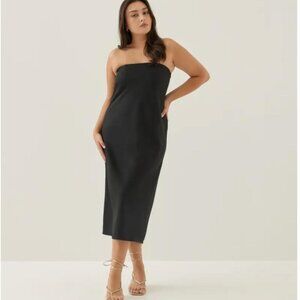 Love Bonito Noree Padded Satin Column Midi Maxi Dress